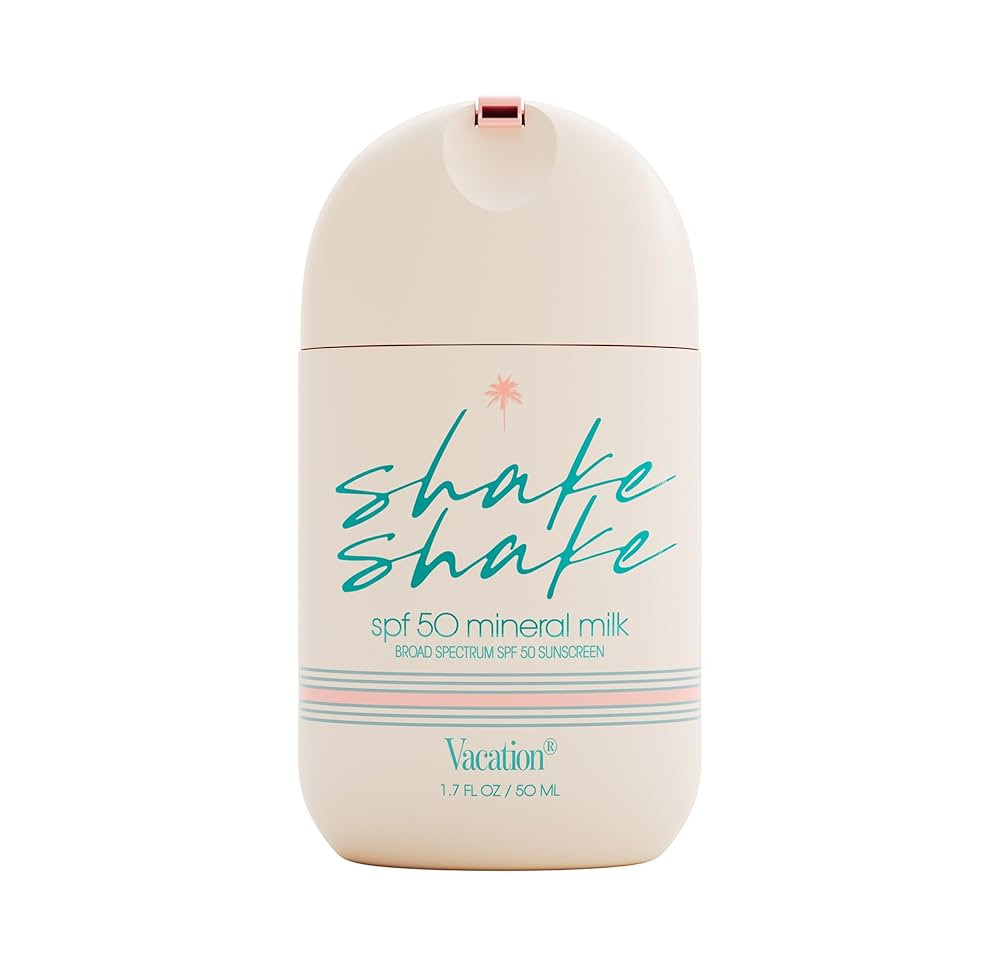 Vacation Shake Shake SPF 50 Mineral Milk Face Sunscreen, Non-Comedogenic, Streak-Free, Water-Resi... | Amazon (US)
