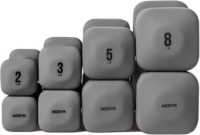 SafeGrip Dumbbells, Anti-Slip, Anti-Roll, Thick Handles, Free Weights, Square Dumbbells for Secur... | Amazon (US)