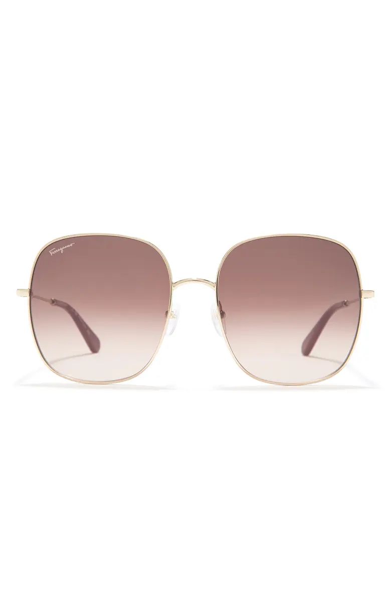 Salvatore Ferragamo 59mm Rectangle Fashion Sunglasses | Nordstromrack | Nordstrom Rack