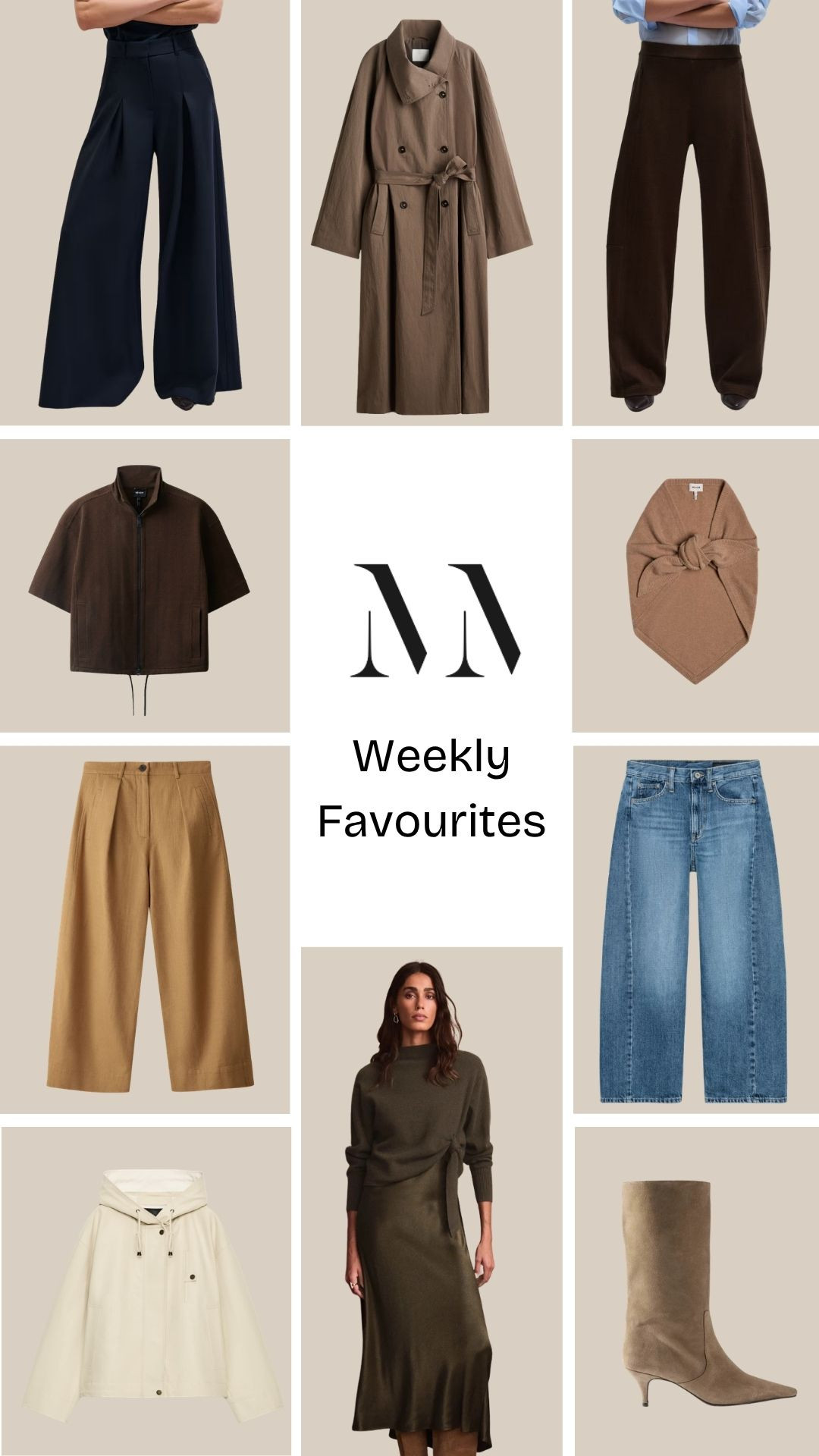 Weekly Favourites! 

Autumn Capsule Wardrobe, Neutral Tones, Chocolate Brown, Tailored Trousers, Trench Coat, Suede Boots, Elevated Basics, Autumn Dressing, Autumn Outfit 

 #LTKuk #LTKautumn #LTKeurope