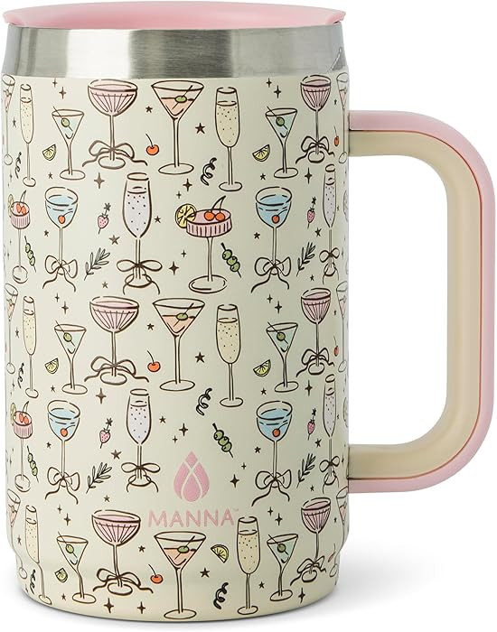 Manna Boulder Mug with Splash-proof Sliding Lid - 20 Oz - 3D Cocktails | Amazon (US)
