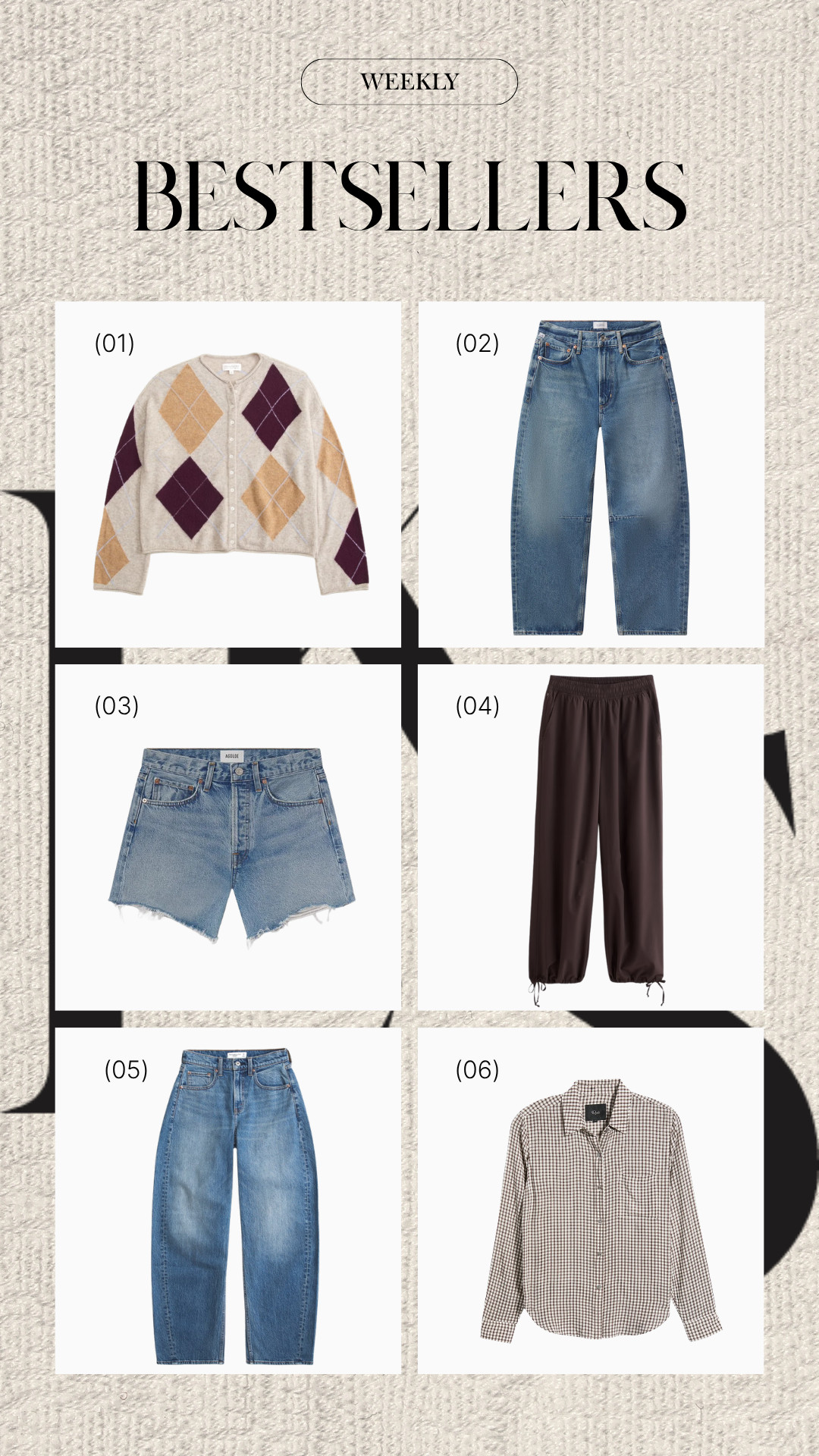 These 6 were the most-loved pieces of the week! 🤎 

Lots of denim jean pieces and neutral tops! 

 #LTKootd #LTKSeasonal #LTKWorkwear