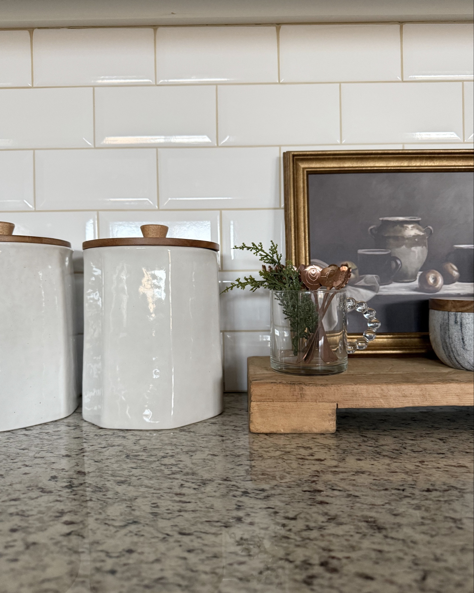 A few weeks ago I shared these canisters and loved them so much that I went back to Target for the larger size (x3). They look way more expensive than they are, but at an affordable price point—and that’s always a win! Same high-end look, just styled in two totally different spaces ✨

#LTKHome
