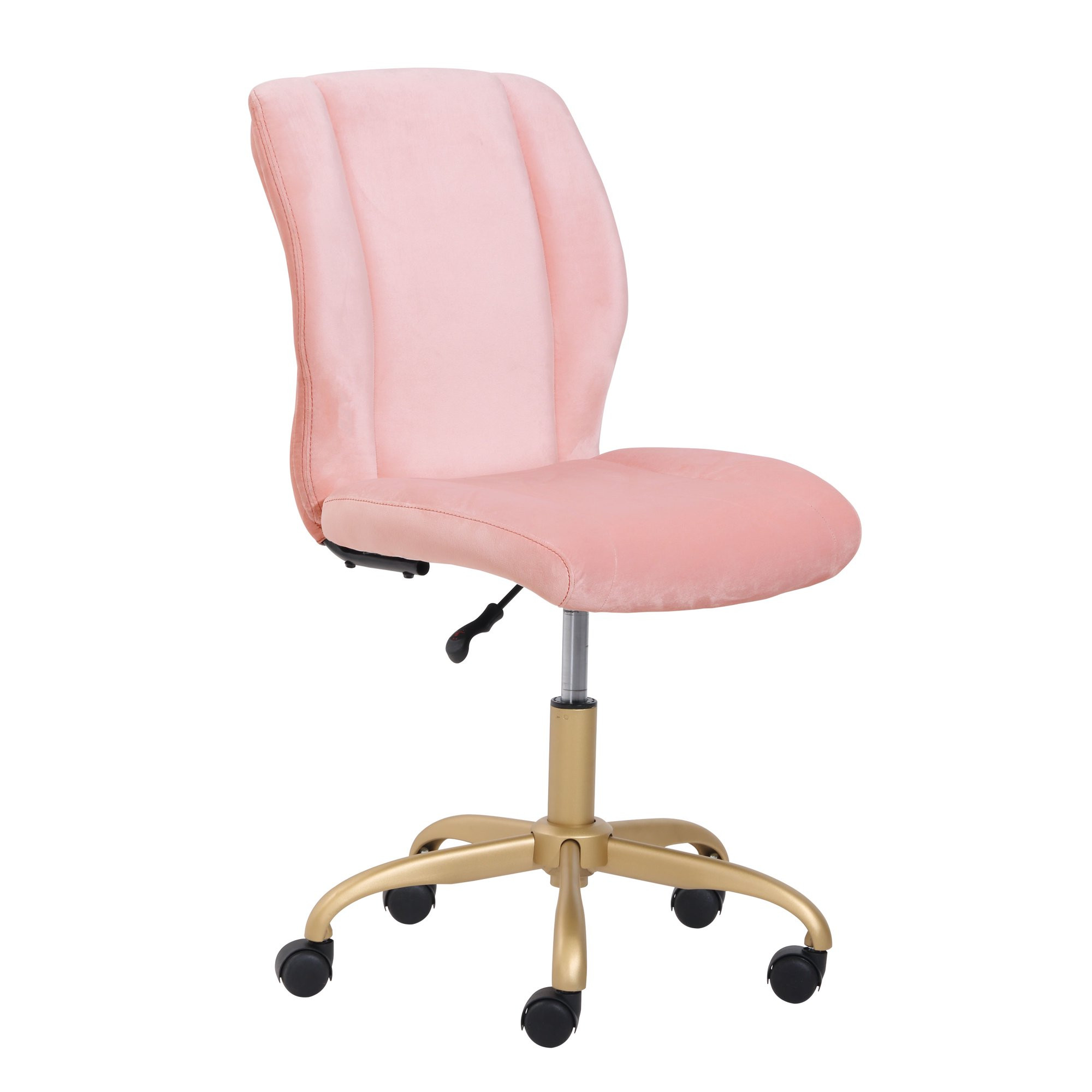 Mainstays Plush Velvet Office Chair, Pearl Blush | Walmart (US)