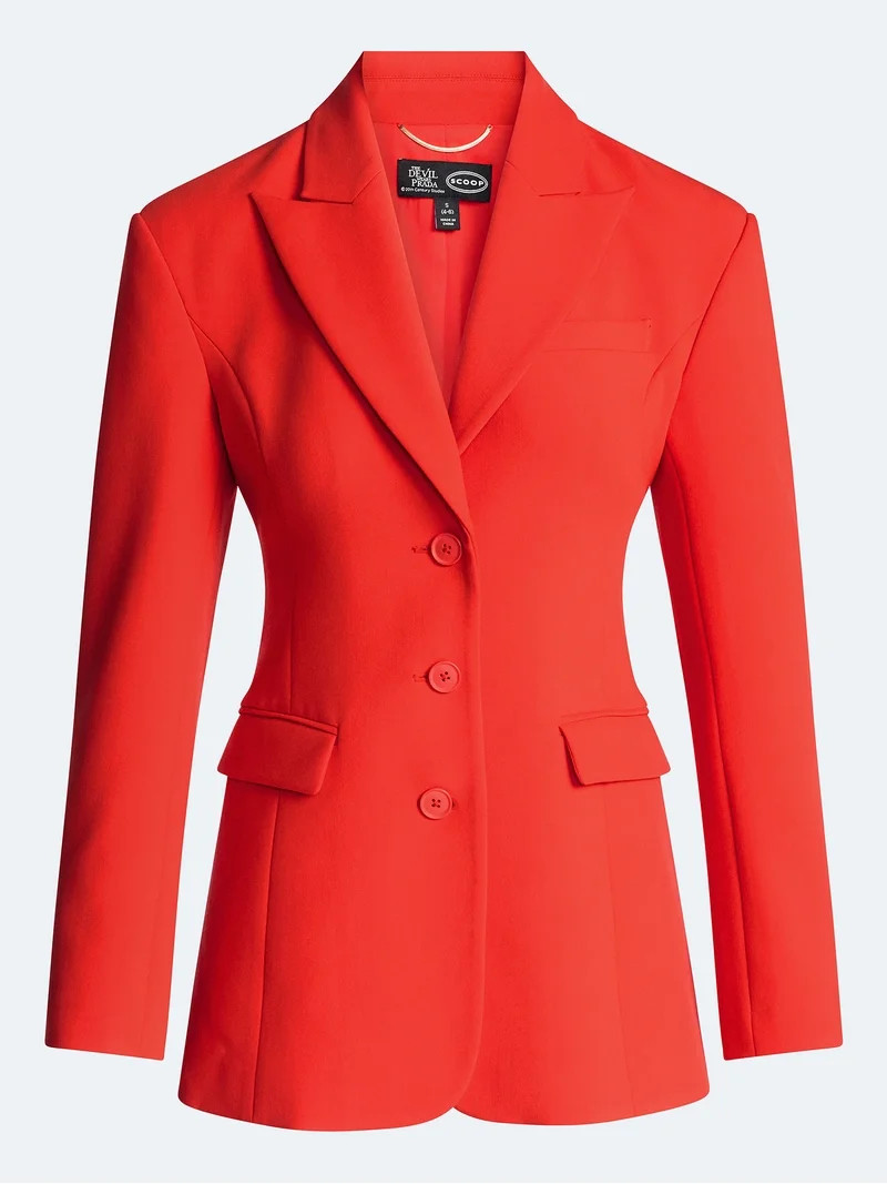 Devil Wears Prada Scoop Collection Women's and Women’s Plus Single Breasted Blazer, Sizes XS-4X | Walmart (US)