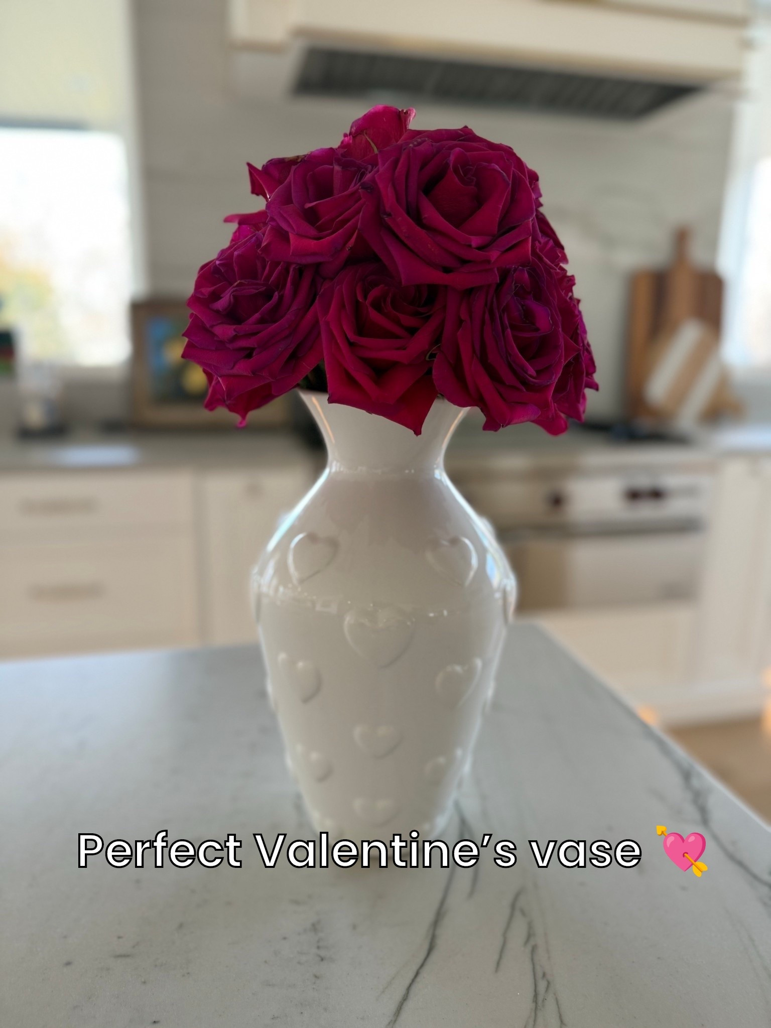 Do you see the hearts!? Obsessed with this gorgeous vase! 😍 Would make the perfect gift! This vase is around $20 and is so well made. Just run to Costco and grab 2 dozen roses, some chocolates and Voila! Perfect V-Day gift 🎁😍

#LTKmomlife #LTKValentine #LTKHome