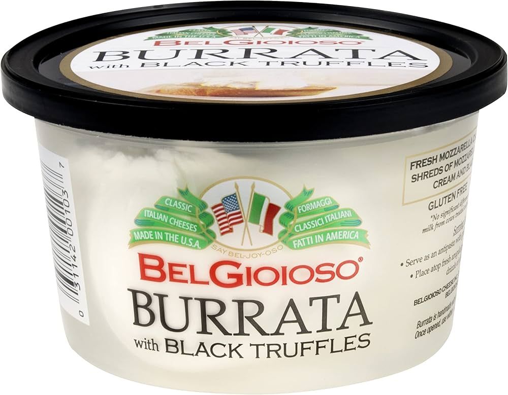 Belgioioso Burrata with Black Truffles, 8 oz | Amazon (US)