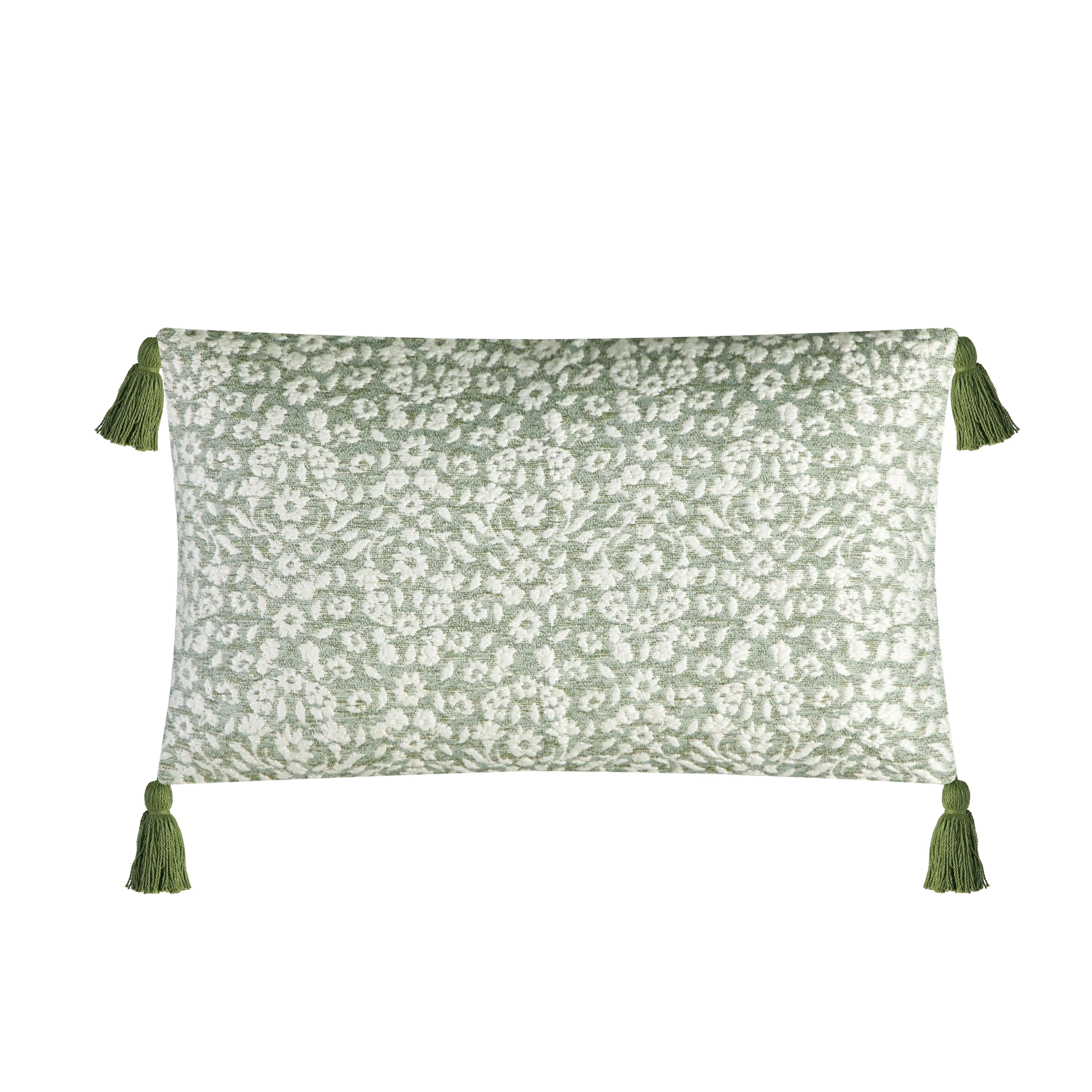 Better Homes & Garden 14" x 24" Burned Blooms Decorative Pillow, Green | Walmart (US)