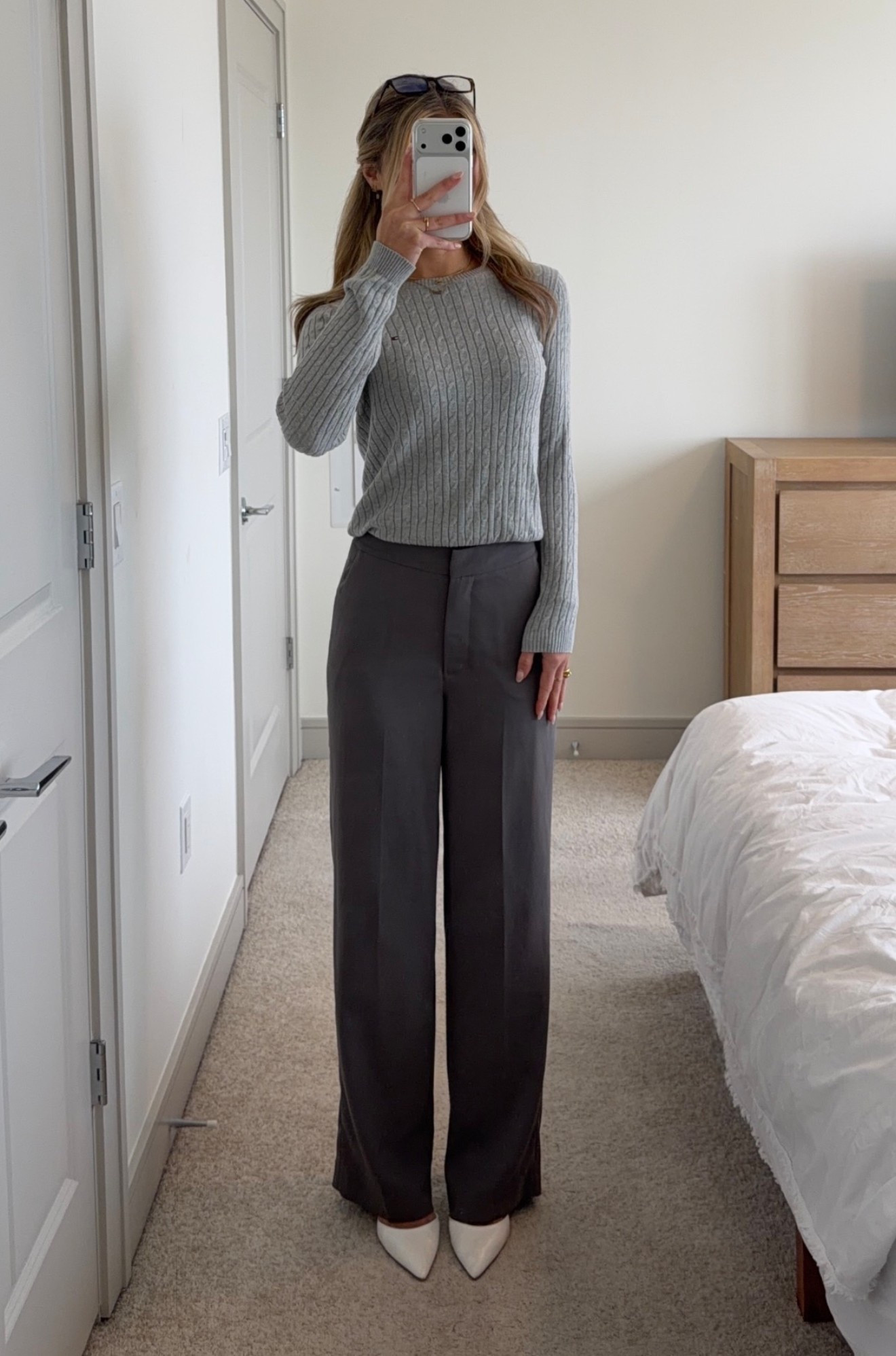 styling @tommy cableknit sweater for the office 👩🏼‍💼🤍 wearing size small! Also pants are @onequince, super similar to Aritzia’s limitless (also linked an Amazon dupe for them I’ve tried out!)

#LTKootd #LTKWorkwear
