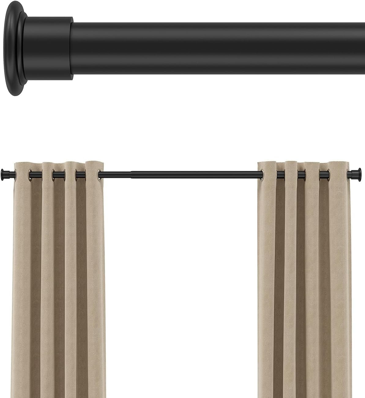 Tension Curtain Rod ,42-123 Inches,Heavy Duty Tension Rods for Windows,No Drilling Adjustable Cur... | Walmart (US)