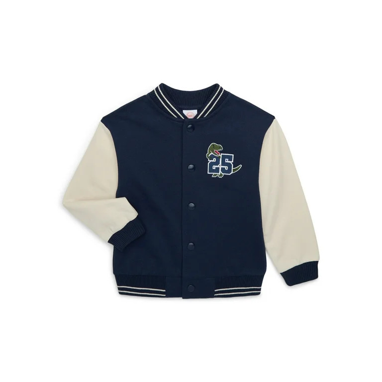Wonder Nation Toddler Boys Dino Varsity Bomber Jacket, Sizes 12M-5T | Walmart (US)