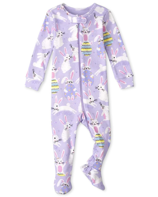 Baby And Toddler Girls Easter Snug Fit Cotton One Piece Pajamas - lovely lavender | The Children's Place