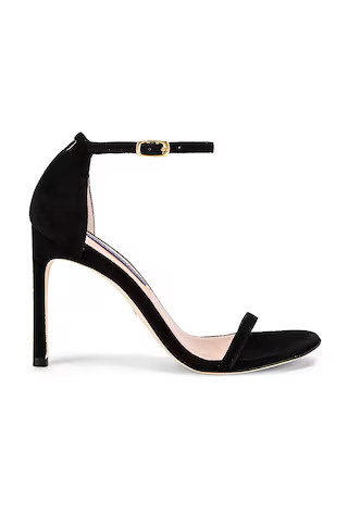 Stuart Weitzman Nudistsong Heel in Black Suede from Revolve.com | Revolve Clothing (Global)