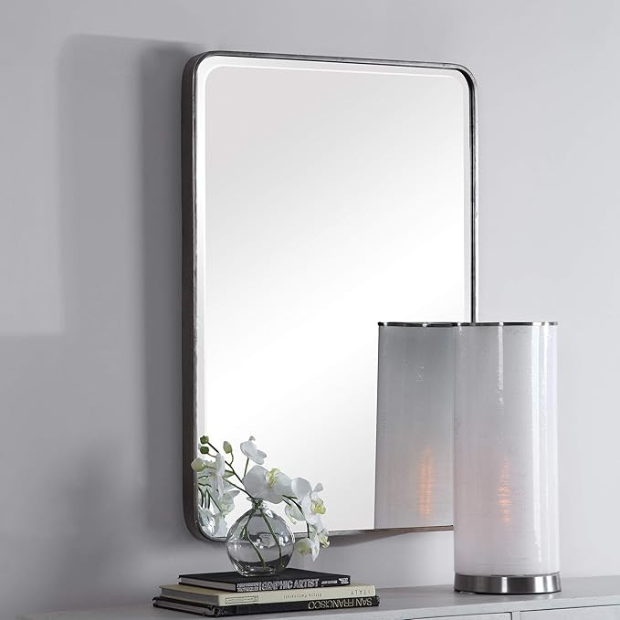 AR Lighting Aramis Silver Mirror | Amazon (US)