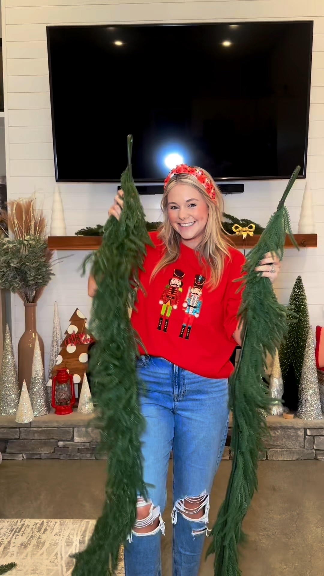 Upgraded to some thicker garland for the mantle and I LOVE itChrist

#LTKSeasonal #LTKFindsUnder100 #LTKHoliday