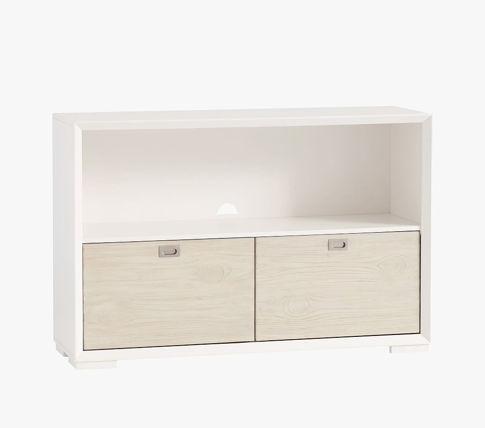 Callum Wall Extra Wide 2-Drawer, Weathered White/Simply White, In-Home Delivery | Pottery Barn Kids