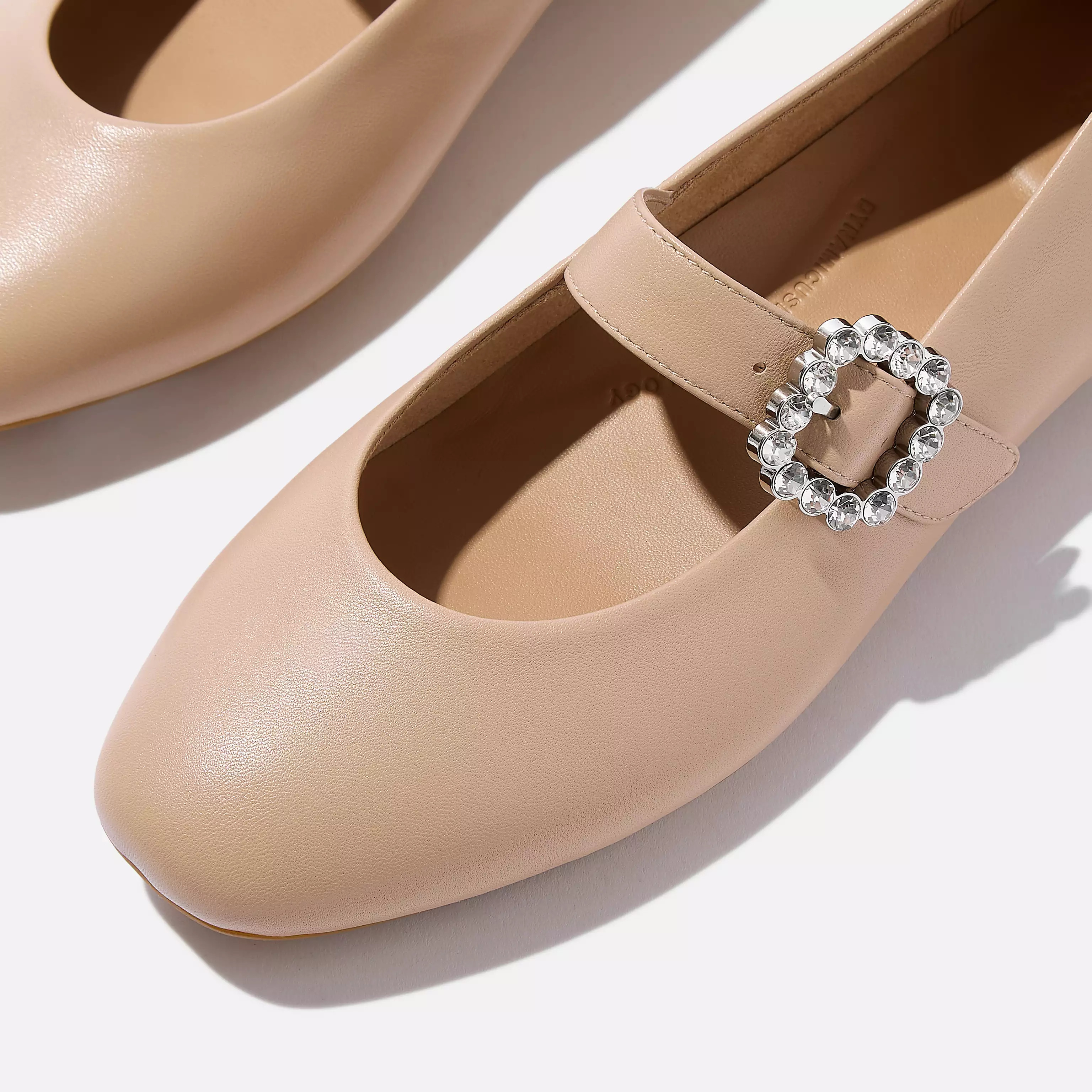 DELICATO Crystal-Buckle Leather Mary Janes | FitFlop (US)