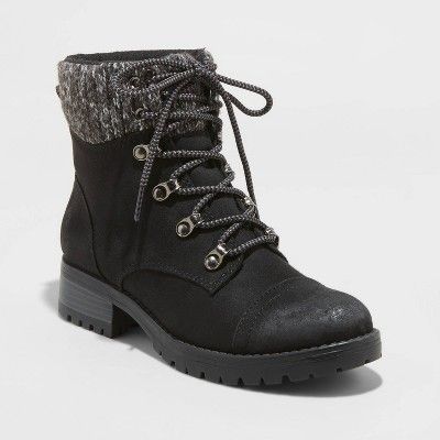 Women's Danica Microsuede Lace-Up Boots - Universal Thread™ | Target