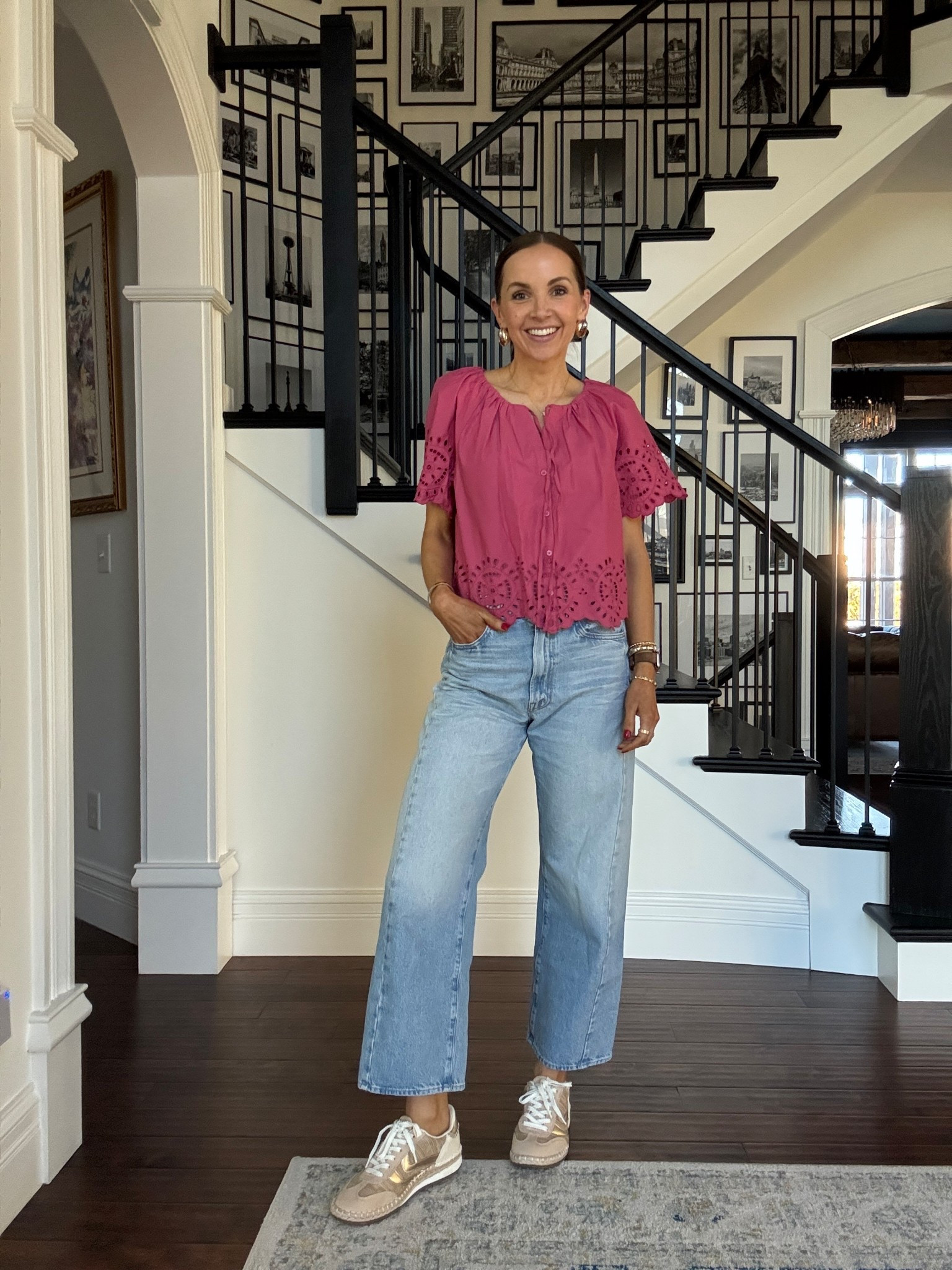 These mother jeans are on sale through tonight with code MERRICK20!  I sized up one size to a 27