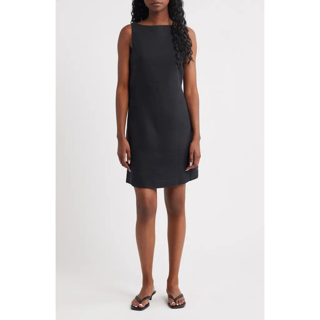 & Other Stories Sleeveless Linen Dress in Black Dark at Nordstrom Rack, Size 4 | Nordstrom Rack