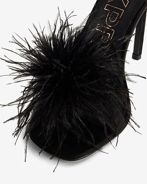 Feather Toe Heeled Sandals | Express