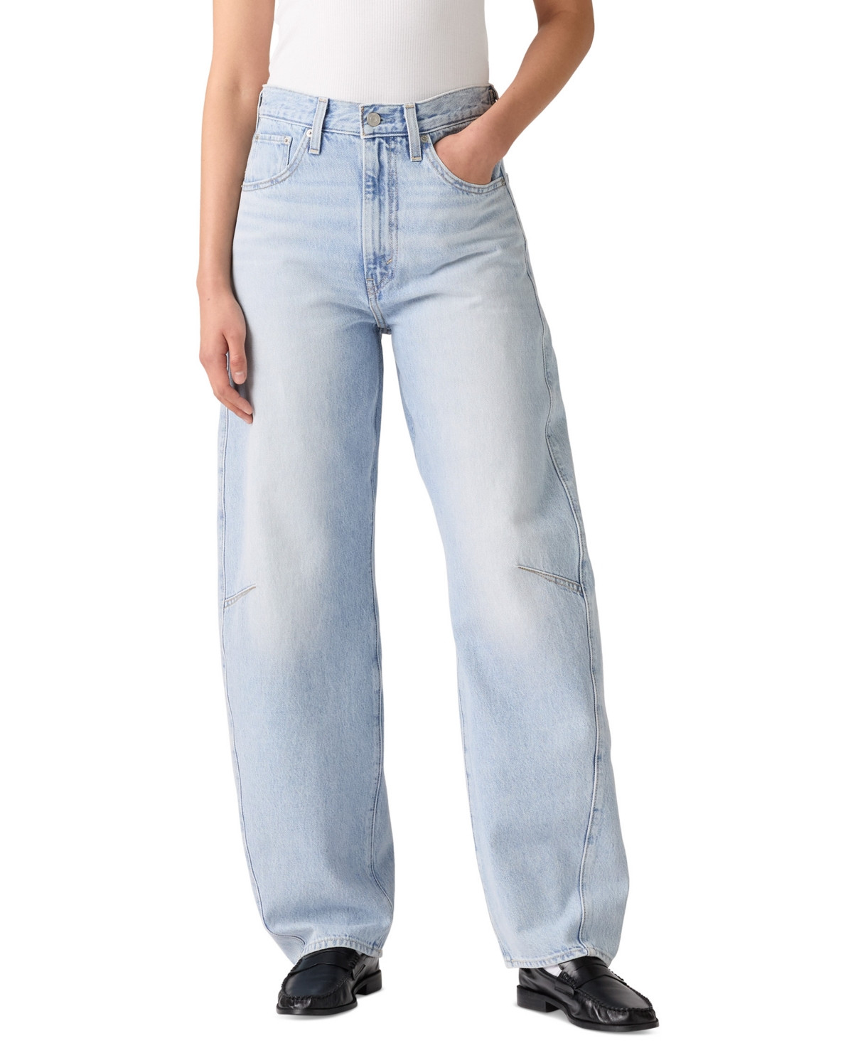Levi's Women's Cinch High-Rise Barrel-Leg Jeans - Abraided Art | Macy's