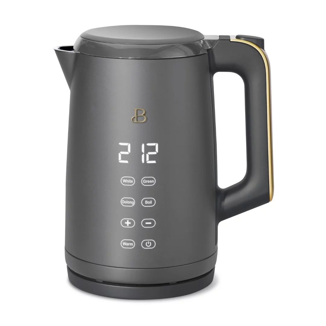 Beautiful 1.7L One-Touch Electric Kettle, Oyster Gray by Drew Barrymore - Walmart.com | Walmart (US)