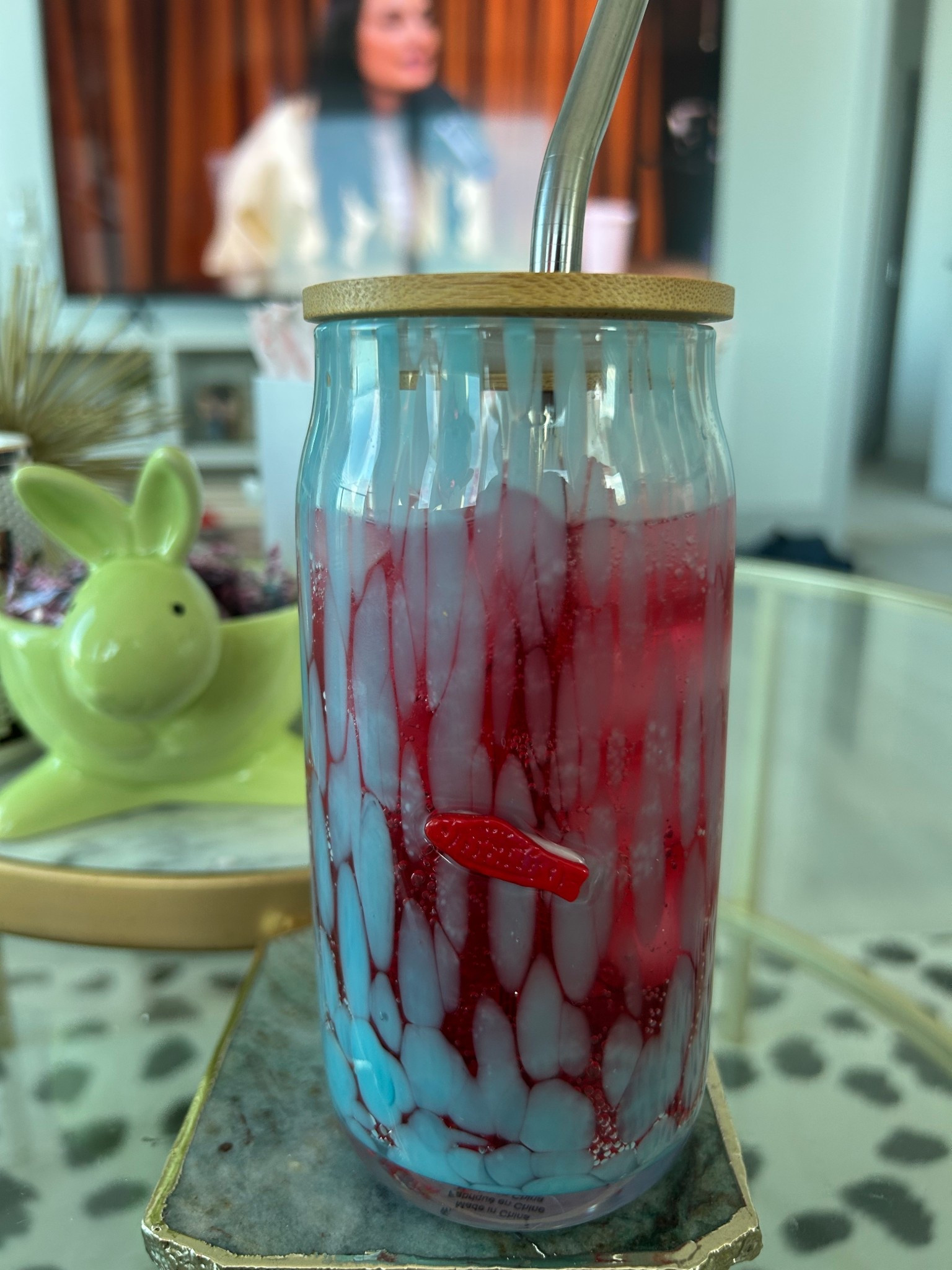 Crisp Shirley temple poppi in this cutie swedish fish icon glass from Anthropologie

#LTKHome