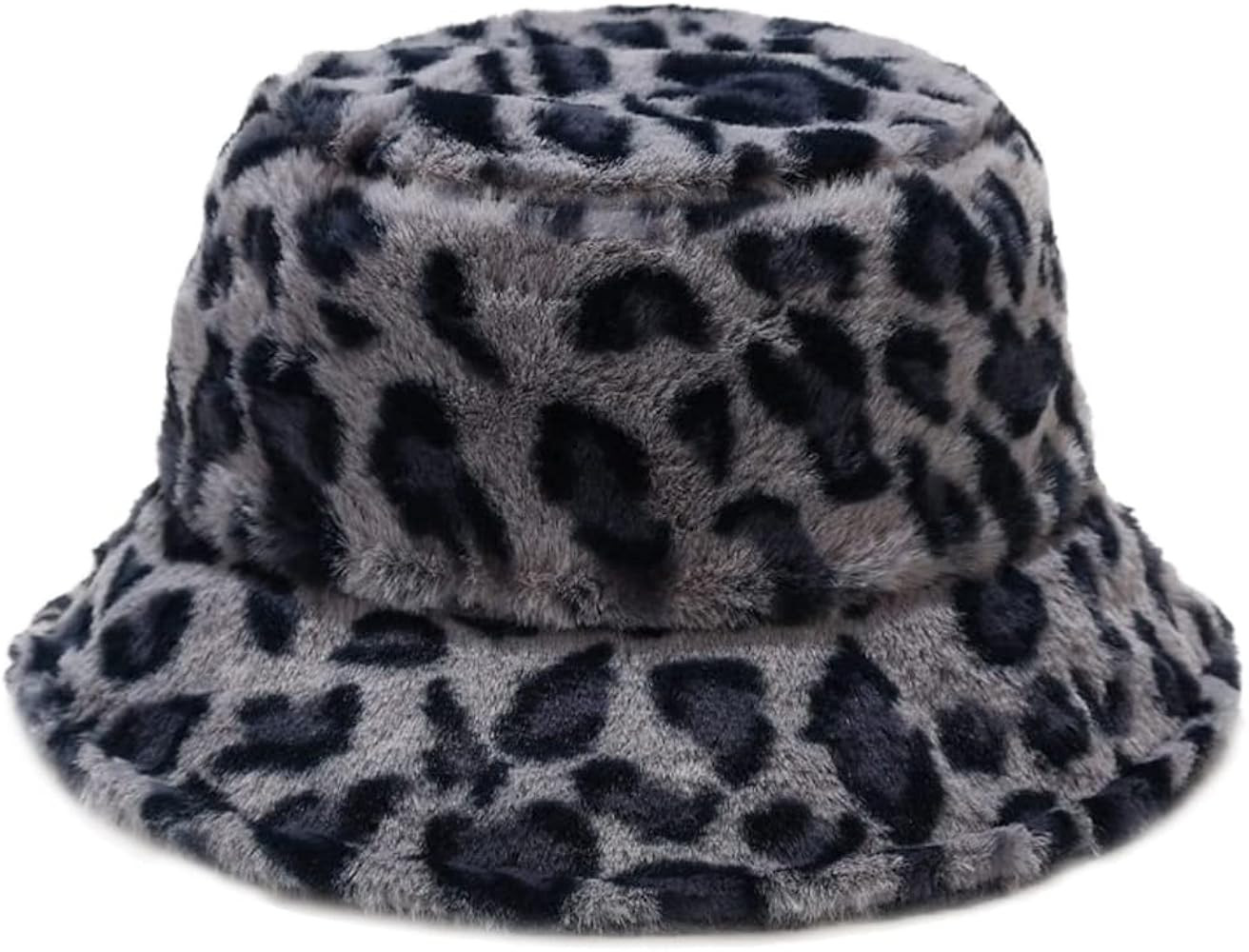 Leopard Bucket Hat Furry Faux Fur Fisherman Hat Fuzzy Windproof Fisherman Cap Winter Warm Cap for... | Amazon (US)