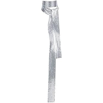 ranrann Women's Shiny Glitter Metal Sequins Long Neckerchief Tie Scarf for Wedding Evening Prom | Amazon (UK)