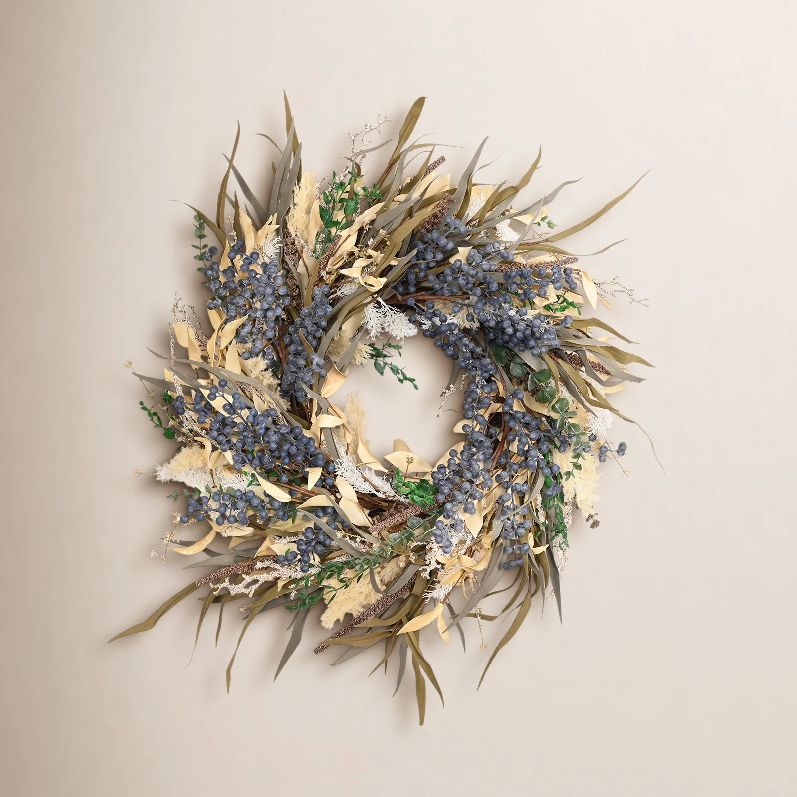 One Allium Way® 24" Handcrafted Grass, Berry Thanksgiving Wreath & Reviews | Joss & Main | Joss & Main