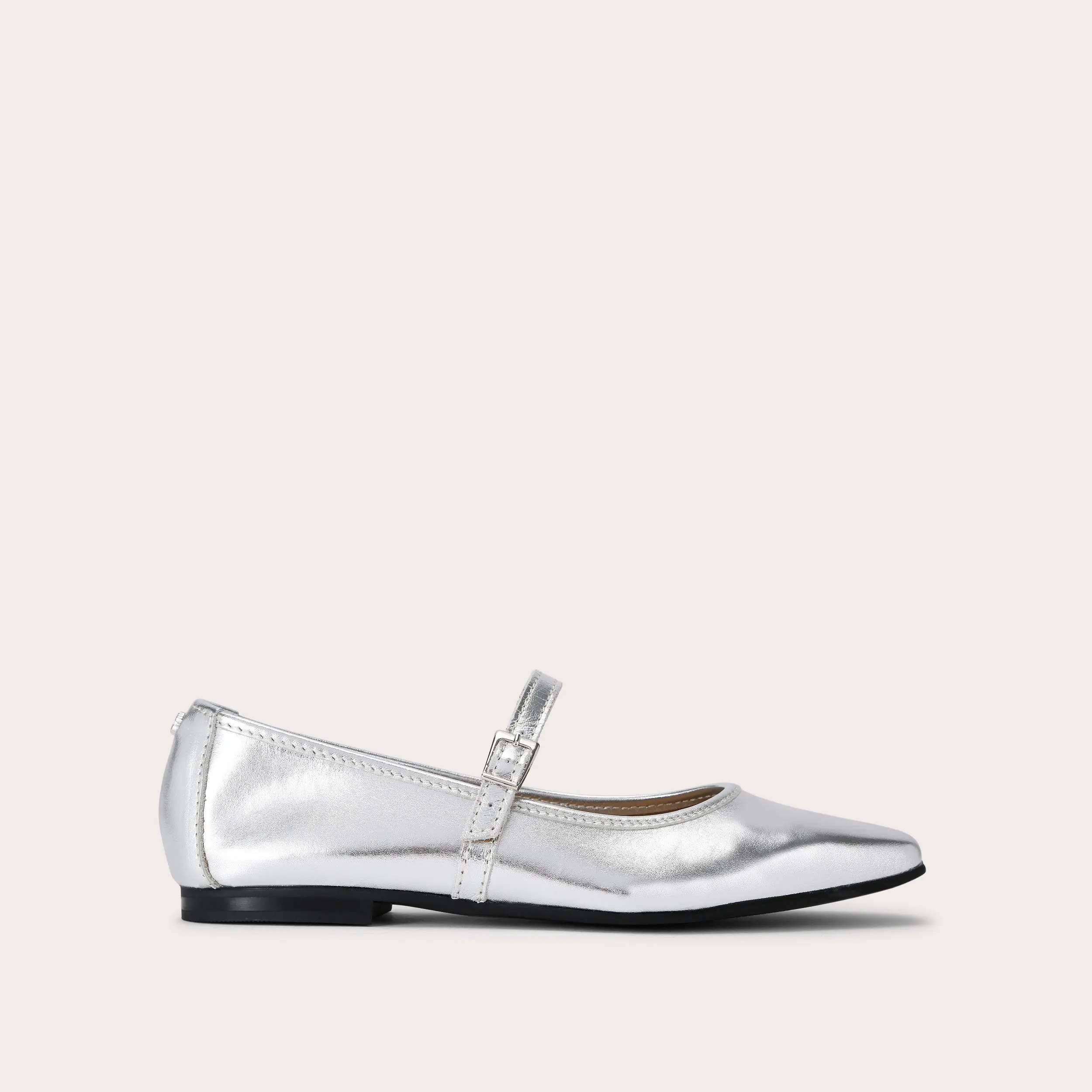 MYA MARY JANE Silver Ballet Flats by CARVELA COMFORT | Carvela