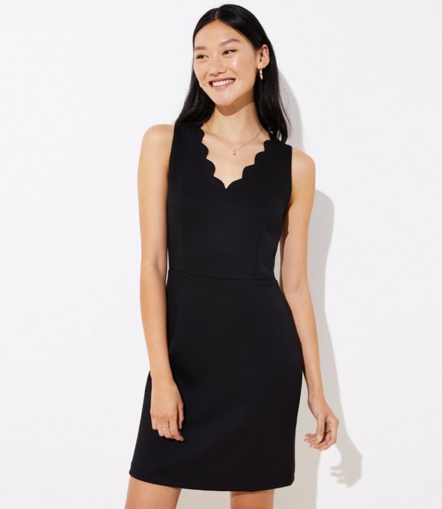 Scalloped Sheath Dress | LOFT | LOFT