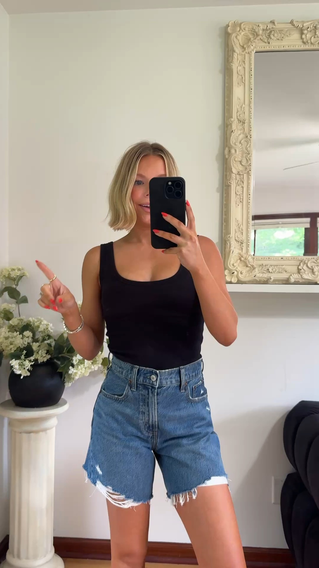 @abercrombie denim shorts are my FAVE- currently 20-40% off almost everything! #abercrombiepartner