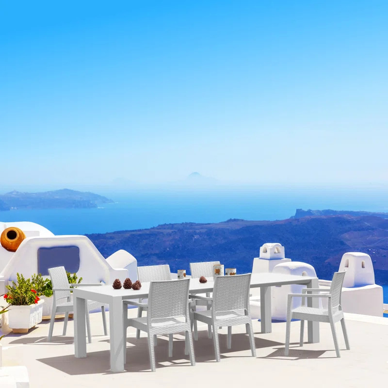 Travonta 6-Person Weather Resistant Patio Dining Set with Extendable Rectangular Table | Wayfair North America