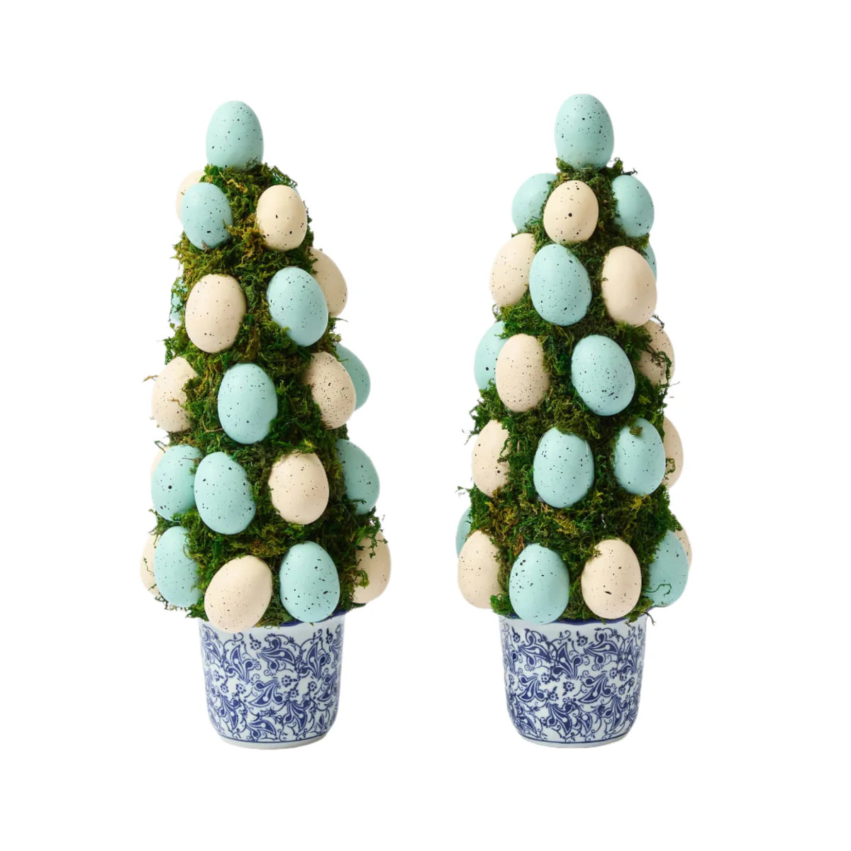 Chinoiserie Potted Easter Egg Tree, Set of 2 | Over The Moon