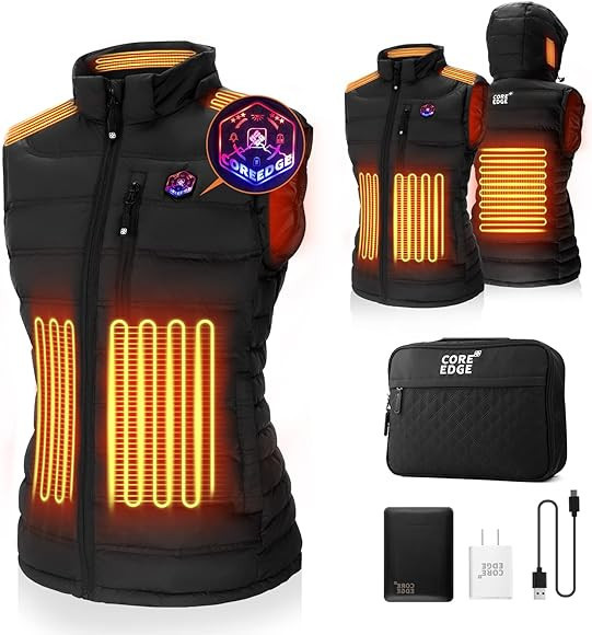 COREEDGE Heated Vest for Women with Detachable Heated Hood, Smart Electric Vest Rechargeable 4 in... | Amazon (US)