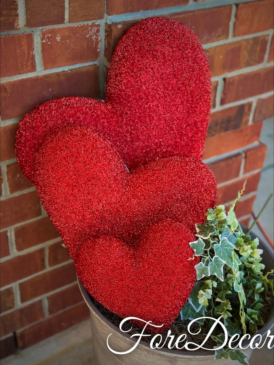 Red Foam Heart, Large Heart Wreath Attachment, Heart Door Hanger, Valentine Props,  Heart Wreath ... | Etsy (US)