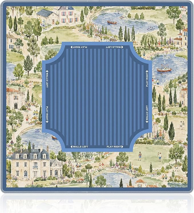 Blue Whimsical Golf Estate Mahjong Mat 31.5 x 31.5 in | Golf Mom Dad Player Lover Gifts Anti-Slip... | Amazon (US)