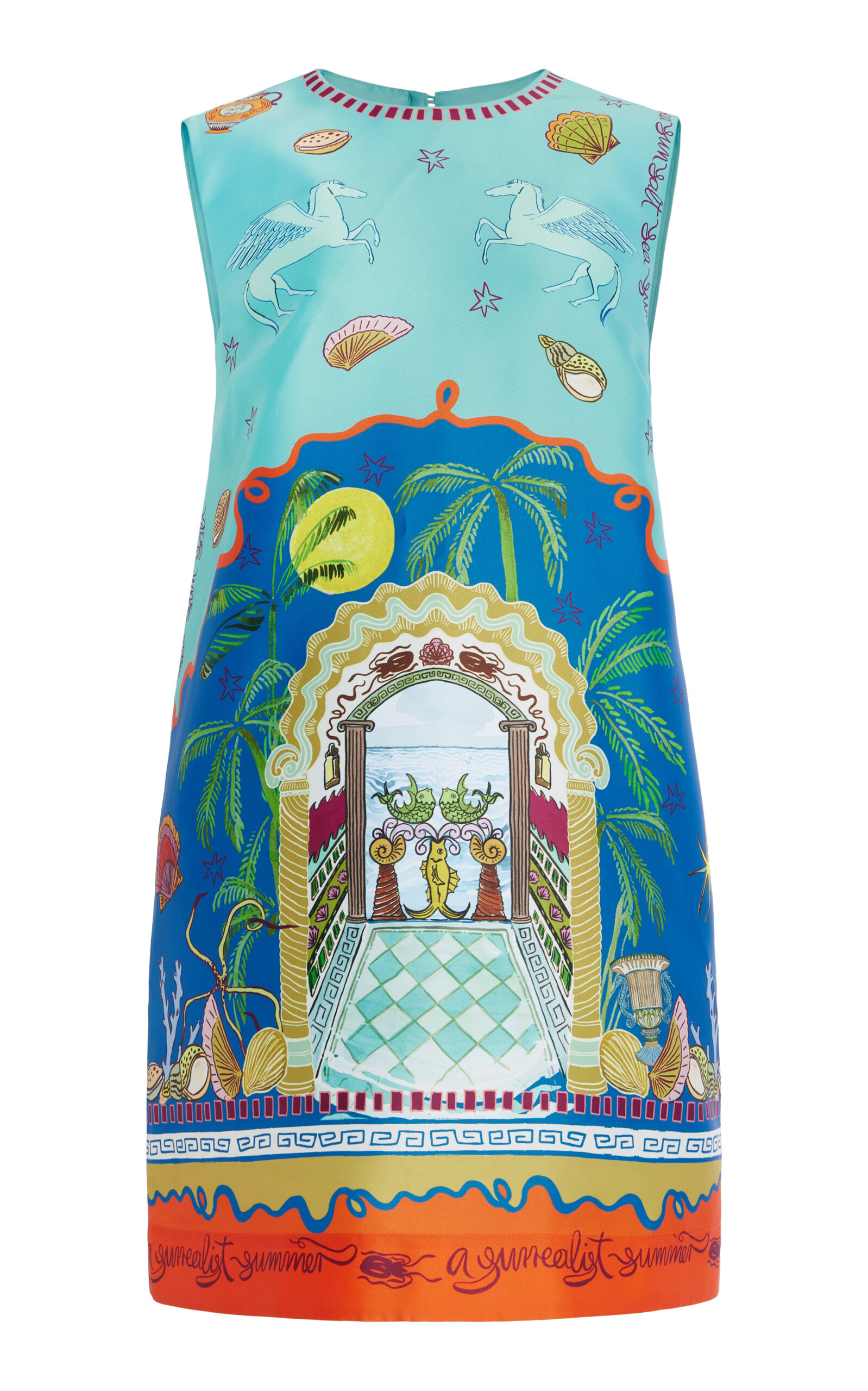 Surrealist Summer Crepe Mini Dress | Moda Operandi (Global)