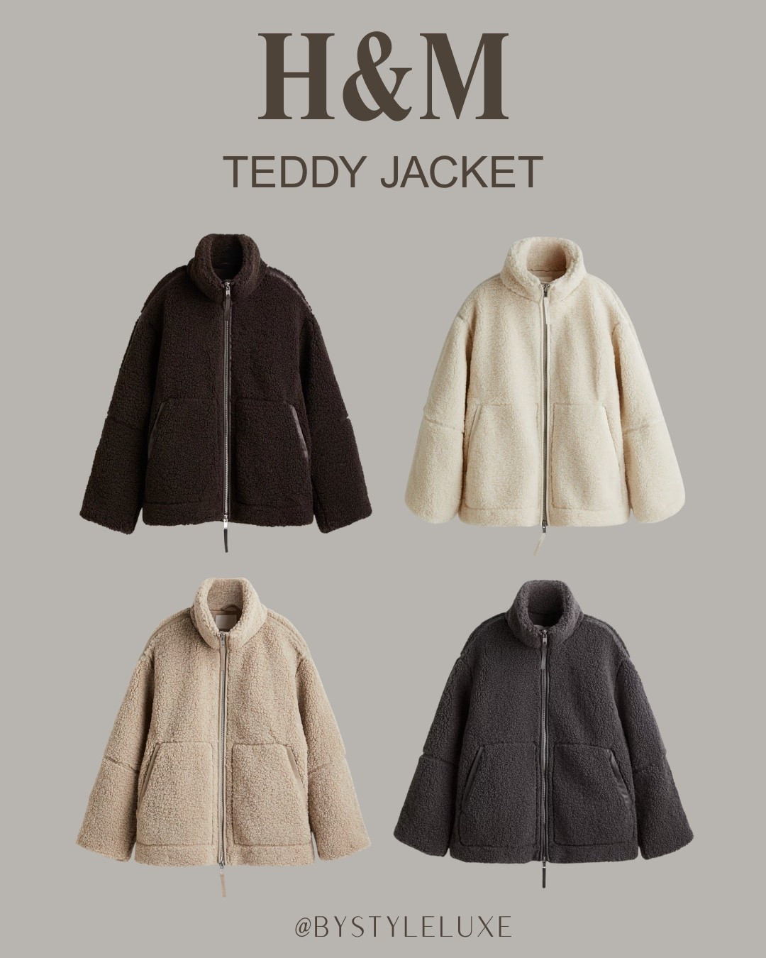 H&M Teddy Jacket - the viral teddy jacket that sells out every year has a new addition  in grey 🩶

#autumnoutfit #jacket #casual

#LTKautumn #LTKwinter #LTKstyletip