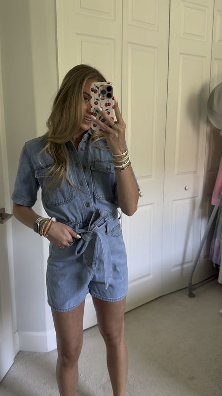 Women's Short Sleeve Romper - Universal Thread™ Light Wash size 00. #outfit #ootd #outfitoftheday #outfitofthenight #outfitvideo #whatiwore #style #outfitinspo #outfitideas#springfashion #springstyle #summerstyle #summerfashion #tryonhaul #tryon #tryonwithme #trendyoutfits #trendyclothes #styleinspo #trending #currentfashiontrend #fashiontrends #2024trends #whitedress #whitedresses #target #targetstyle #targetfashion #targethaul #targetfinds #targetdoesitagain target, target style, target haul, target finds, target fashion. outfit, outfit of the day, outfit inspo, outfit ideas, styling, try on, fashion, affordable fashion, new arrivals, spring style, matching sets. 

#LTKVideo #LTKfindsunder50 #LTKFestival