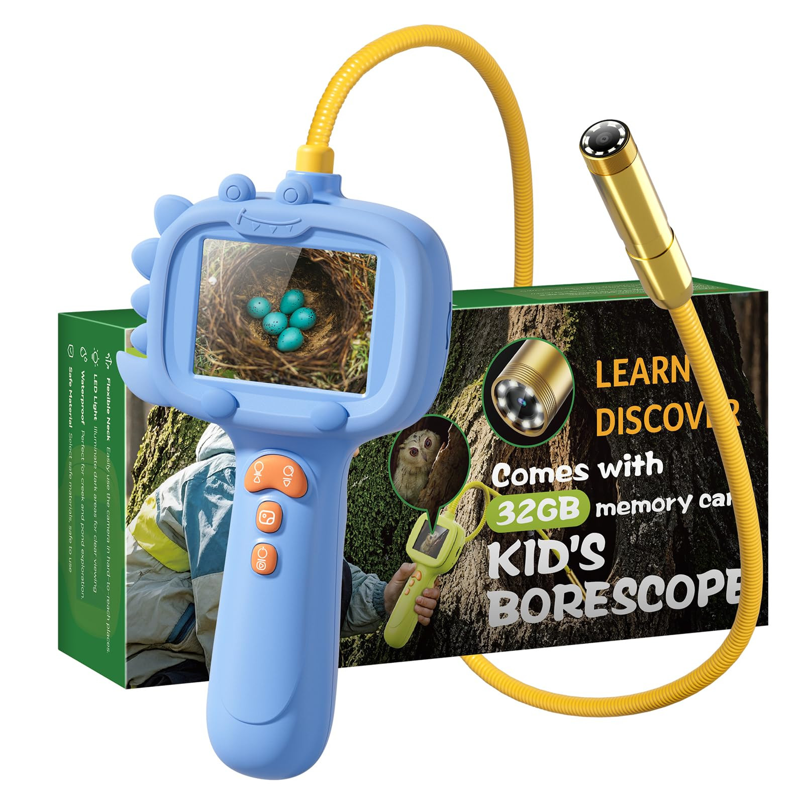 Kids Borescope Toys Camera with Light for 4-10 Years Old Boys Girls Birthday Gift 32GB Type-C Rec... | Amazon (US)