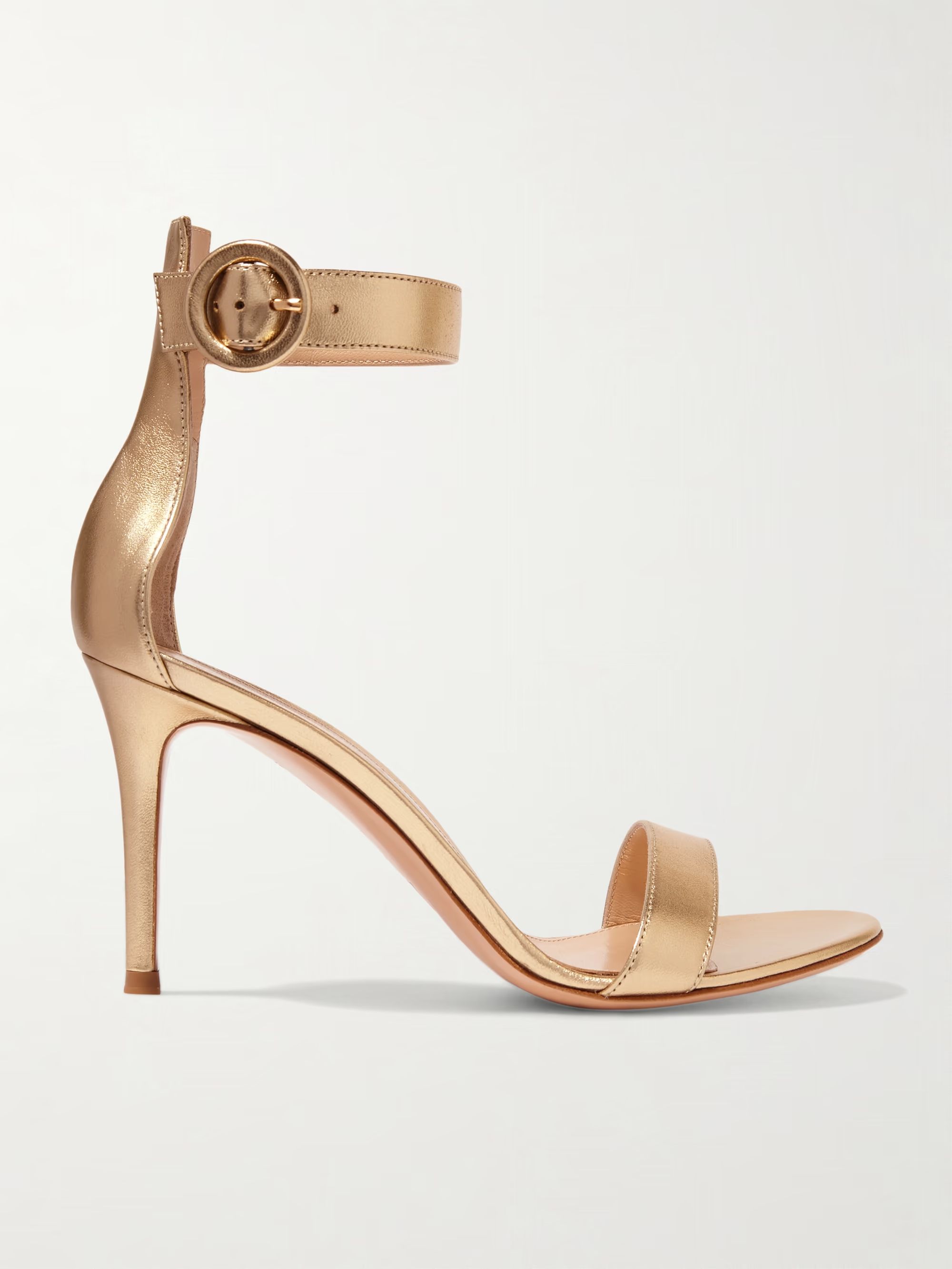 GIANVITO ROSSIPortofino 85 metallic leather sandals | NET-A-PORTER (US)