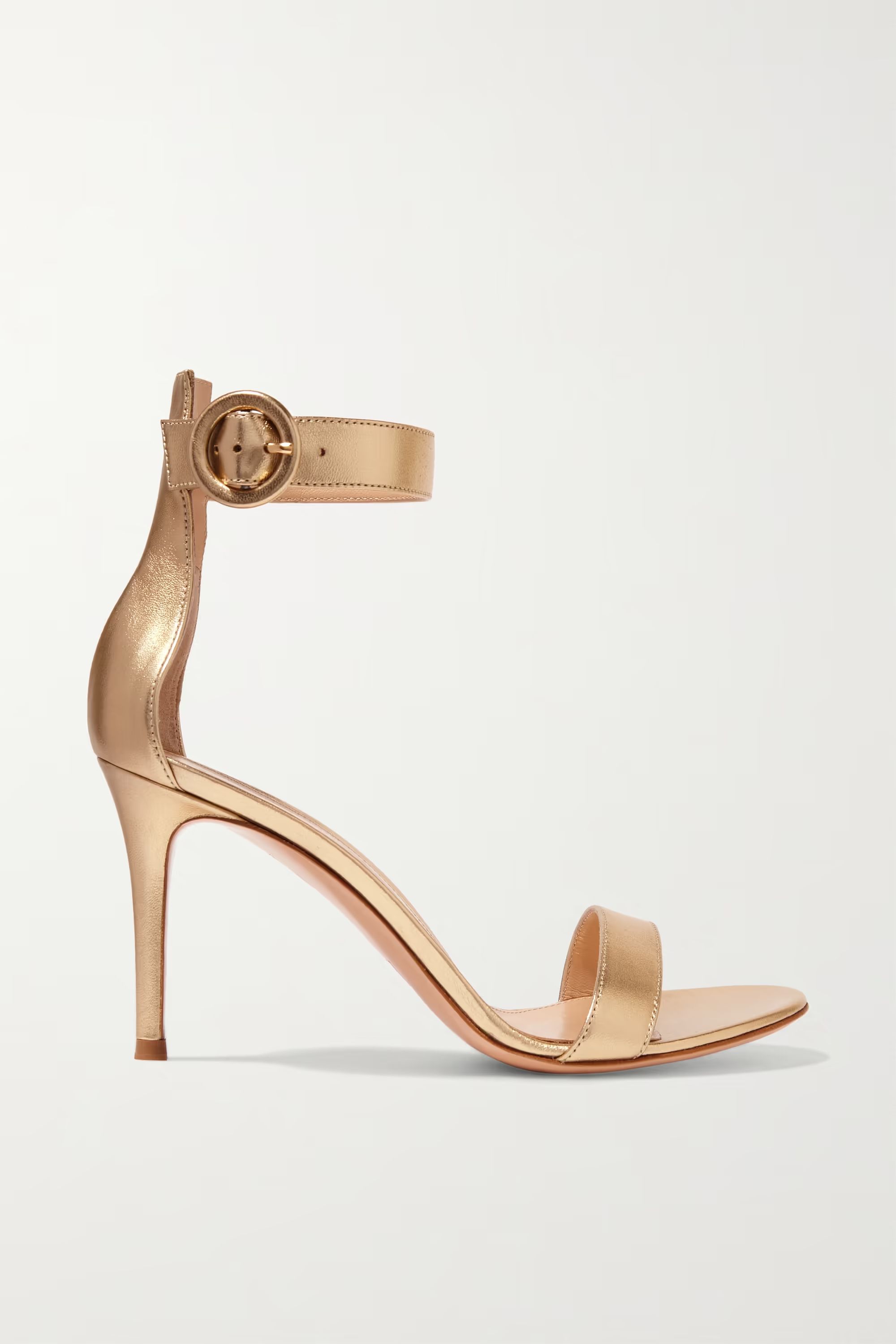 GIANVITO ROSSIPortofino 85 metallic leather sandals | NET-A-PORTER (US)