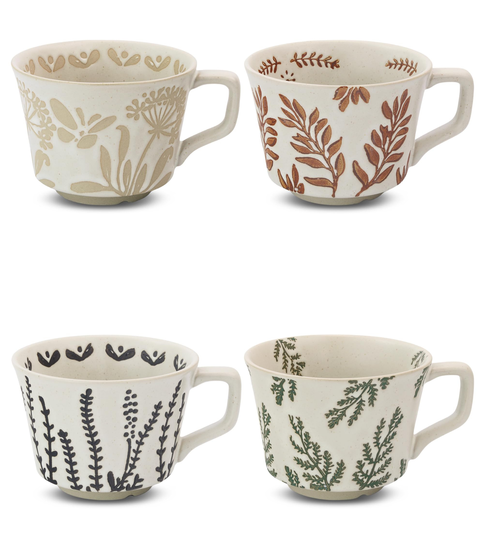 Ceramic Coffee Mug 12 oz Stoneware Cup, Set of 4 | Amazon (US)