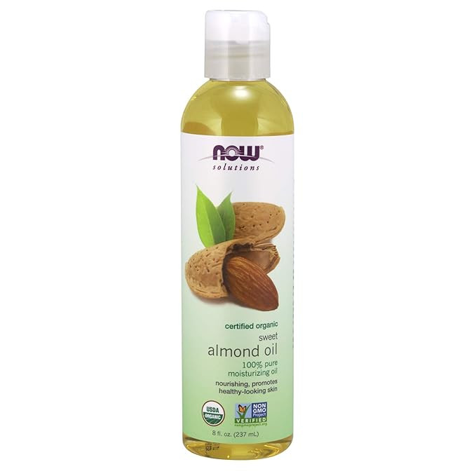 NOW Solutions, Organic Sweet Almond Oil, 100% Pure Moisturizing Oil, Promotes Healthy-Looking Ski... | Amazon (US)