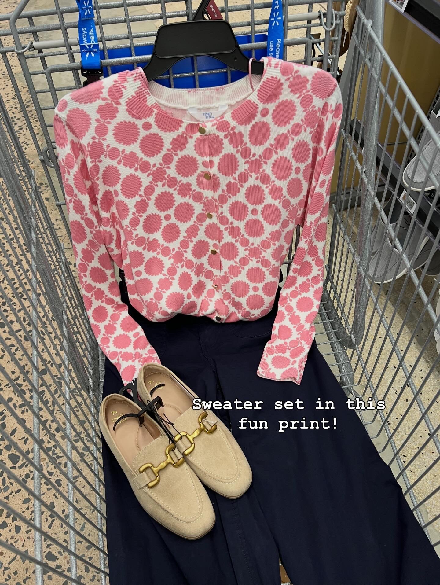 Walmart sweater set reminds me of Talbots, but just $25! 