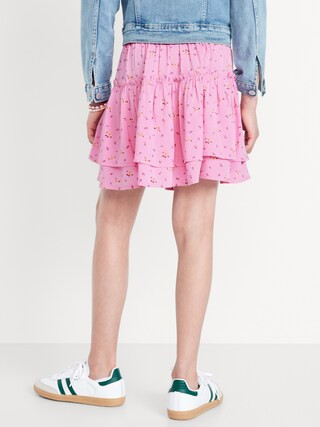 Printed Tiered Ruffled Skirt for Girls | Old Navy (US)