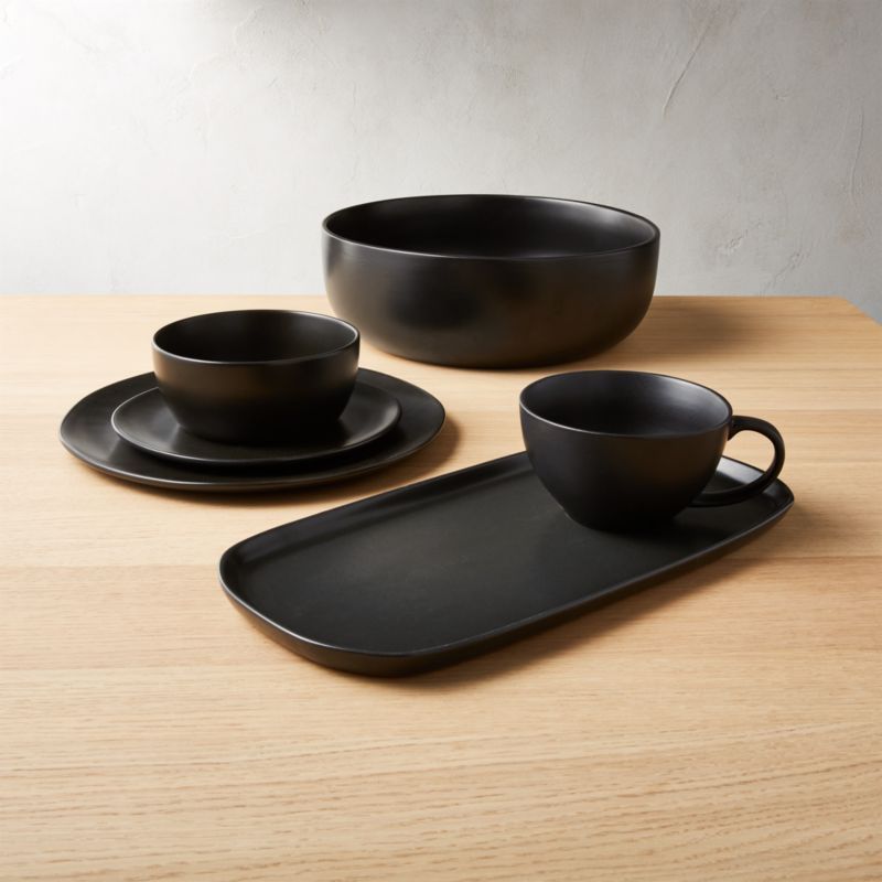 Crisp Matte Black Dinnerware | CB2 | CB2